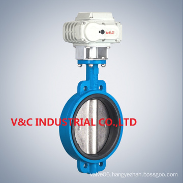 Wafer Butterfly Valve with Electrical Actuator